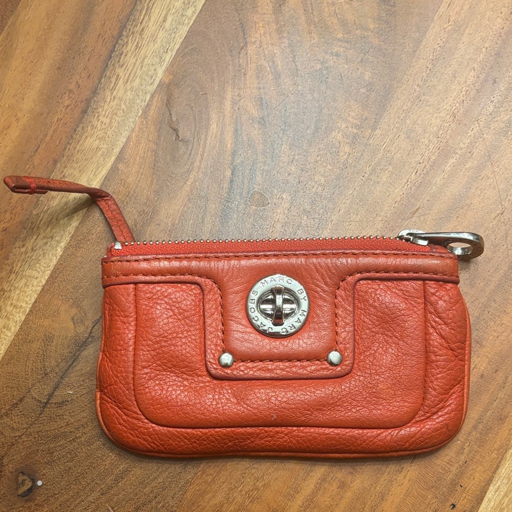 Marc by Marc Jacob Orange Leather Coin Purse